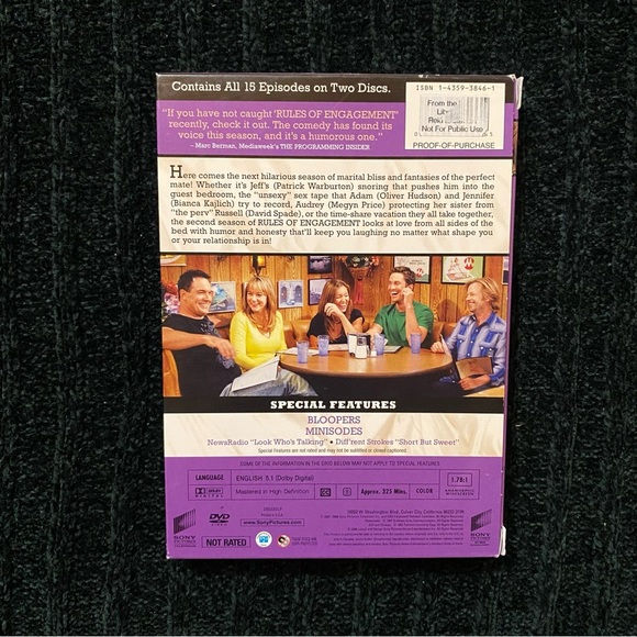 DVD: Rules of Engagement - The Complete Second Season (DVD, 2008, 2-Disc Set) - Picture 2 of 8